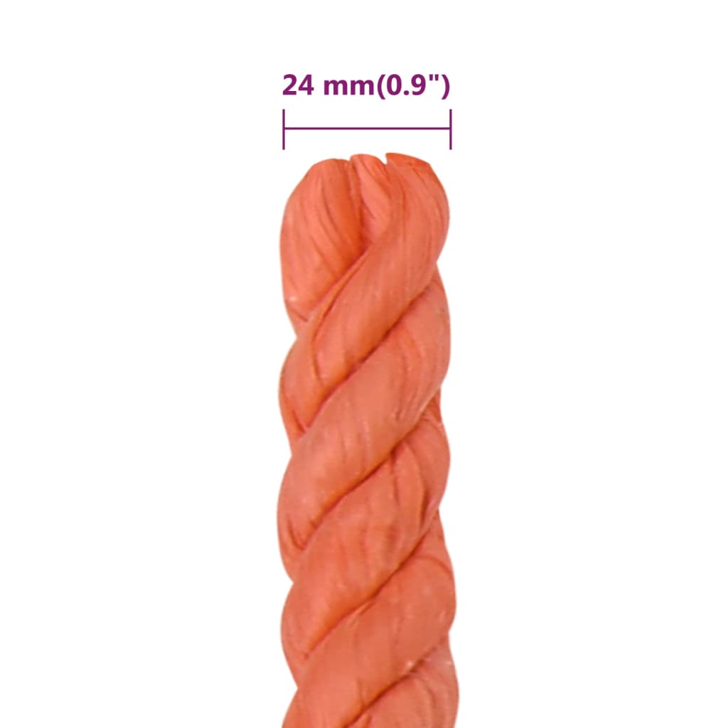 Radno uže narančasti 24 mm 100 m od polipropilena