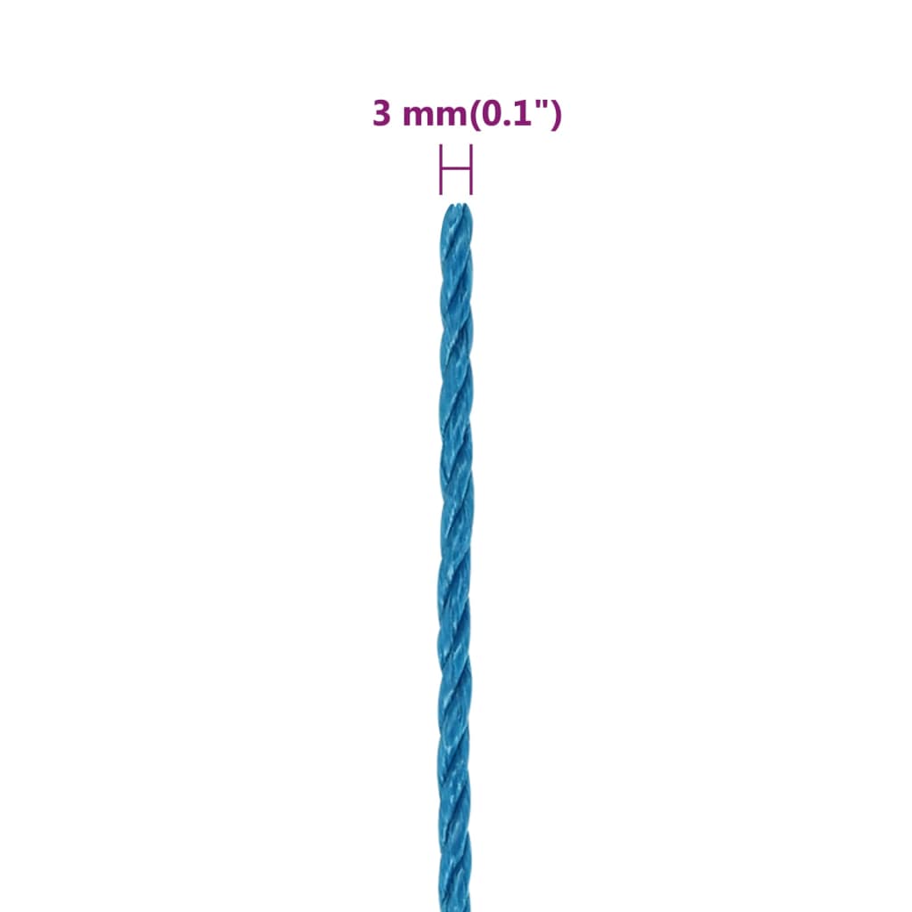Radno uže plavi 3 mm 250 m od polipropilena