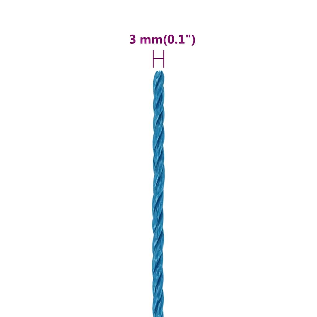 Radno uže plavi 3 mm 500 m od polipropilena