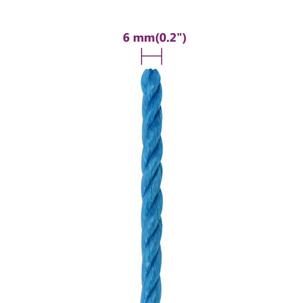Radno uže plavo 6 mm 250 m od polipropilena