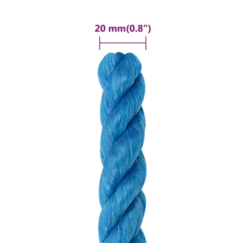 Radno uže plavo 20 mm 50 m od polipropilena