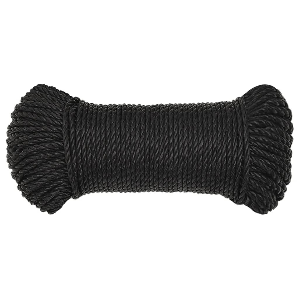 Radno uže crni 3 mm 25 m od polipropilena