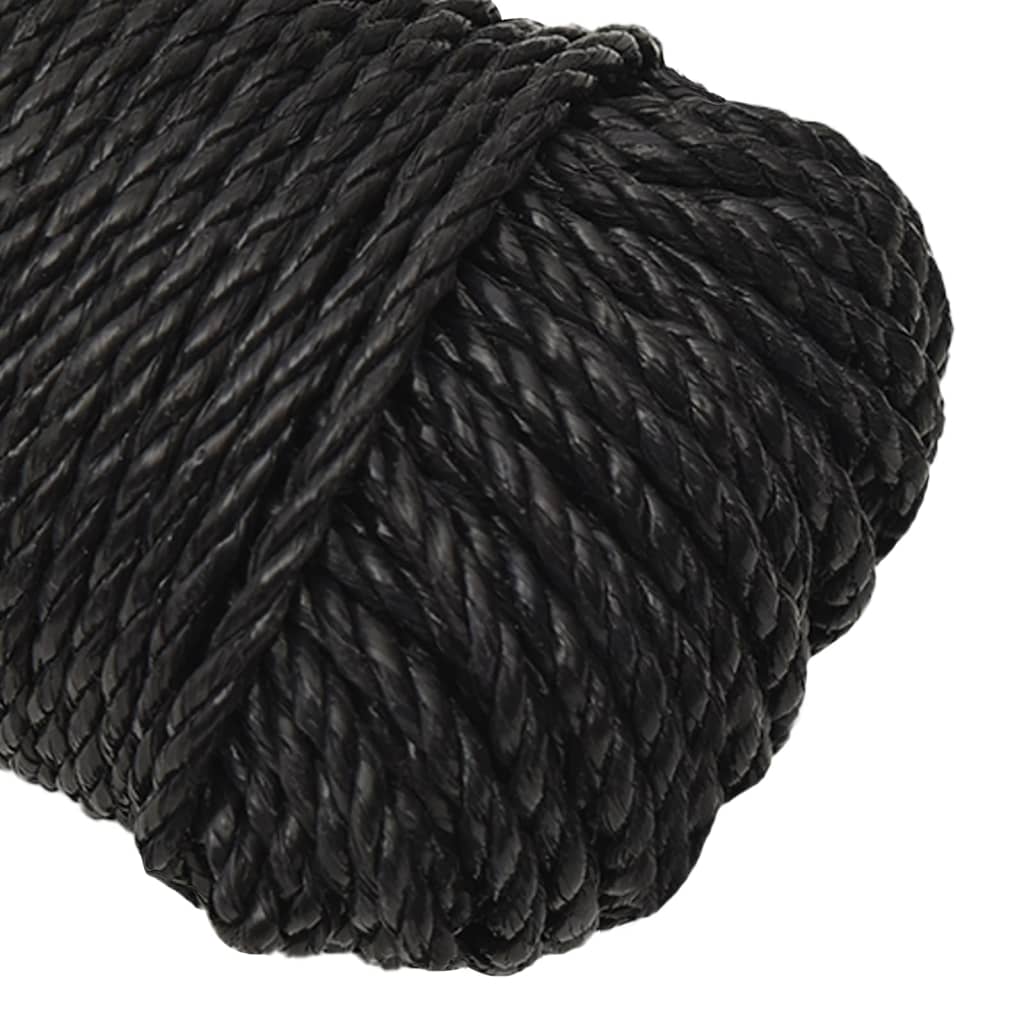 Radno uže crno 8 mm 100 m od polipropilena