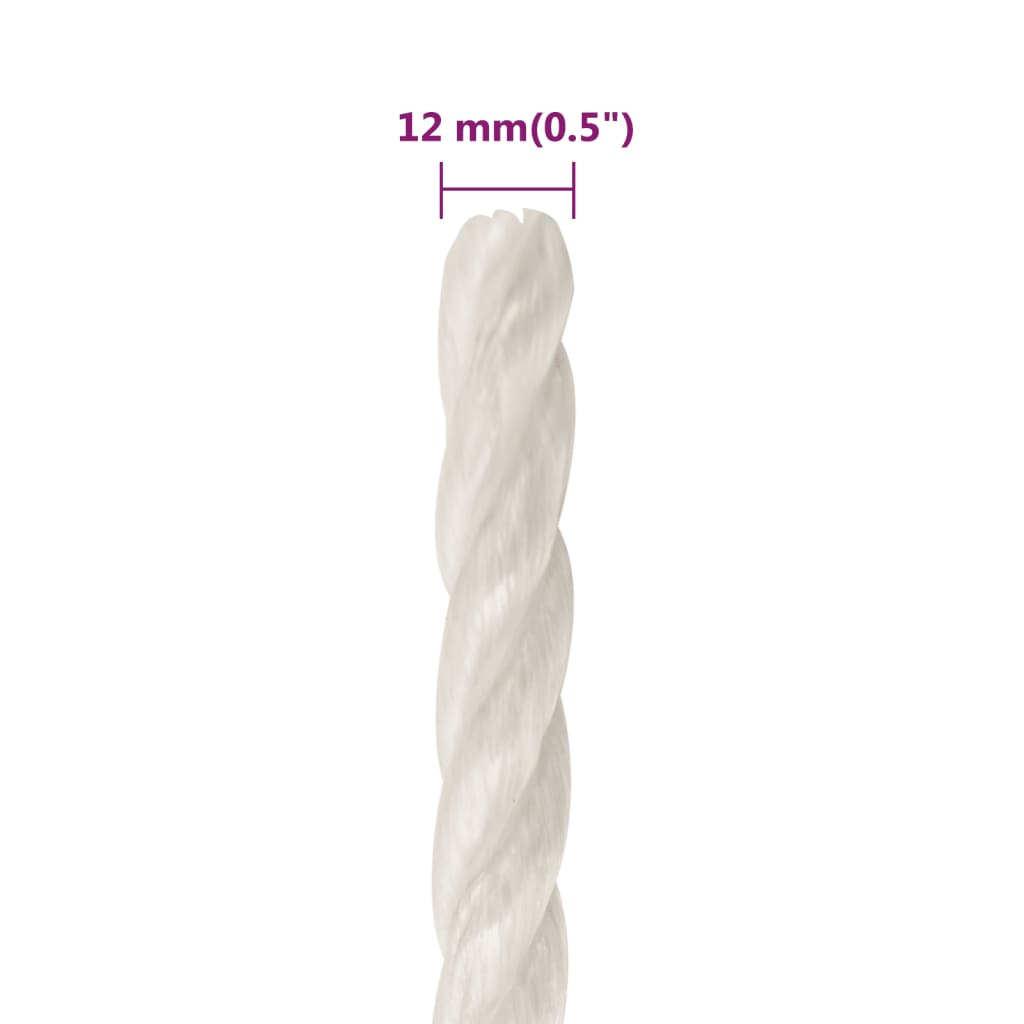 Radno uže bijelo 12 mm 100 m od polipropilena