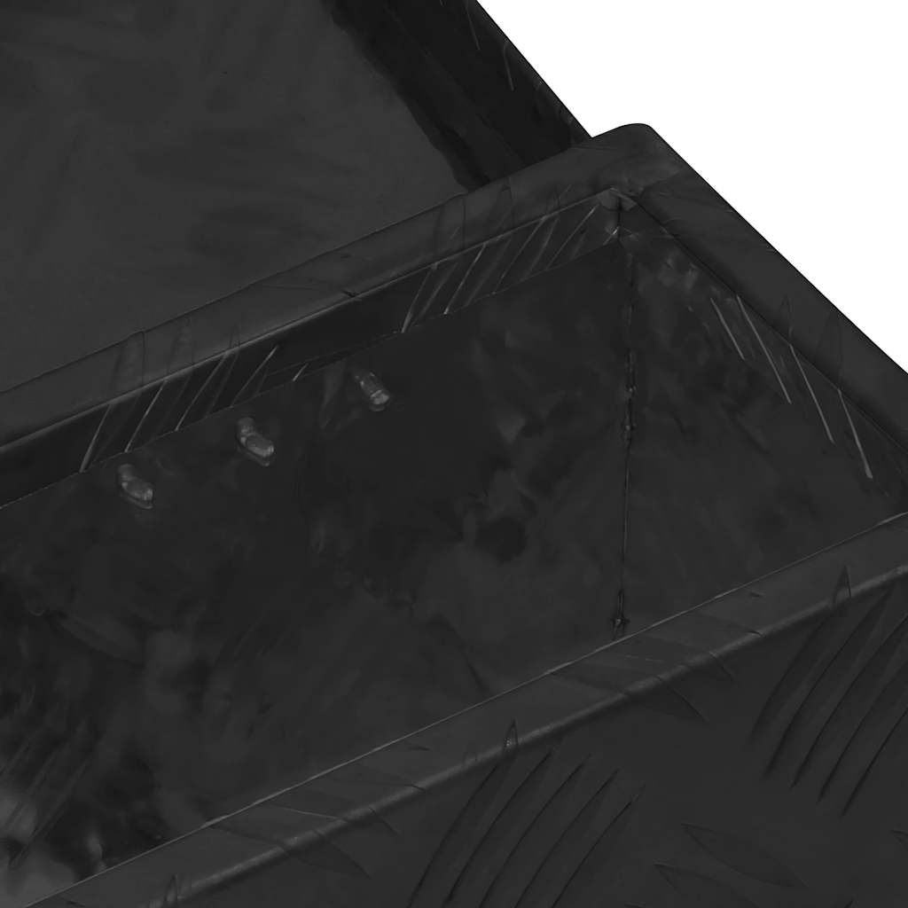 Kutija za pohranu crna 50x15x20,5 cm aluminijska