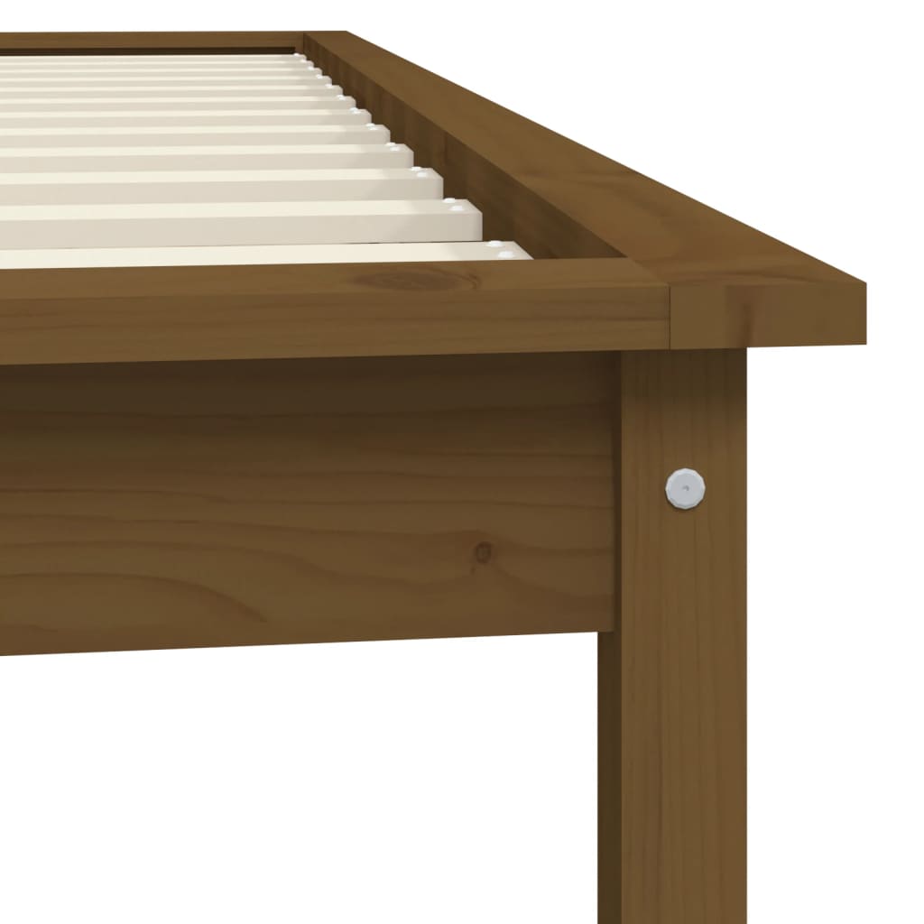 Okvir za krevet boja meda 90 x 200 cm od masivne borovine