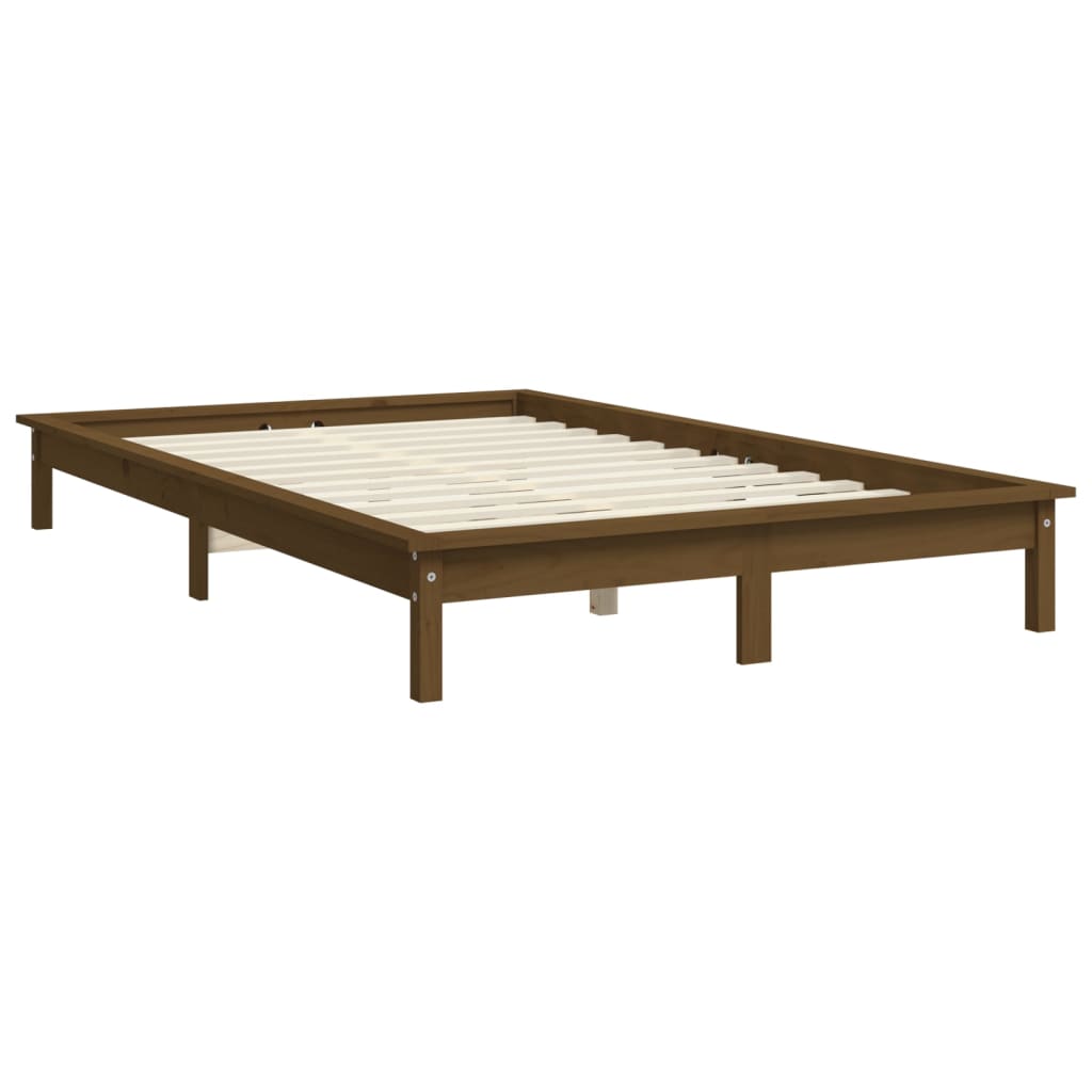 Okvir za krevet smeđa boja meda 160x200 cm od masivne borovine