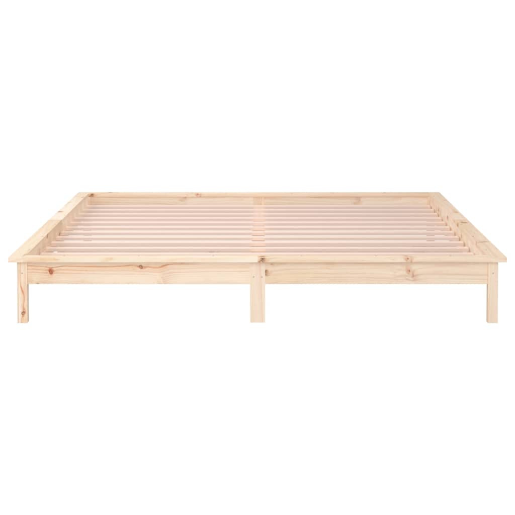 LED okvir za krevet 140 x 190 cm od masivnog drva