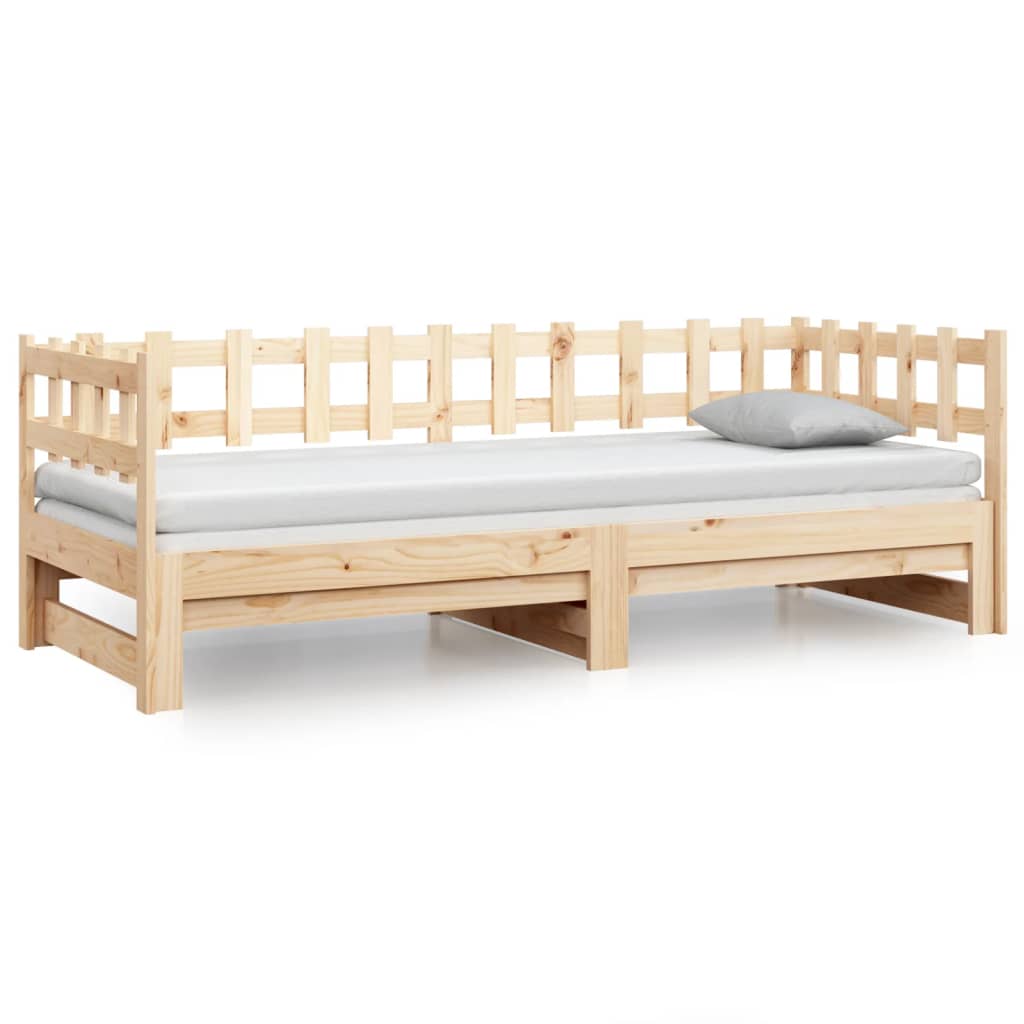 Dnevni ležaj na izvlačenje 2x (80 x 200) cm od masivne borovine