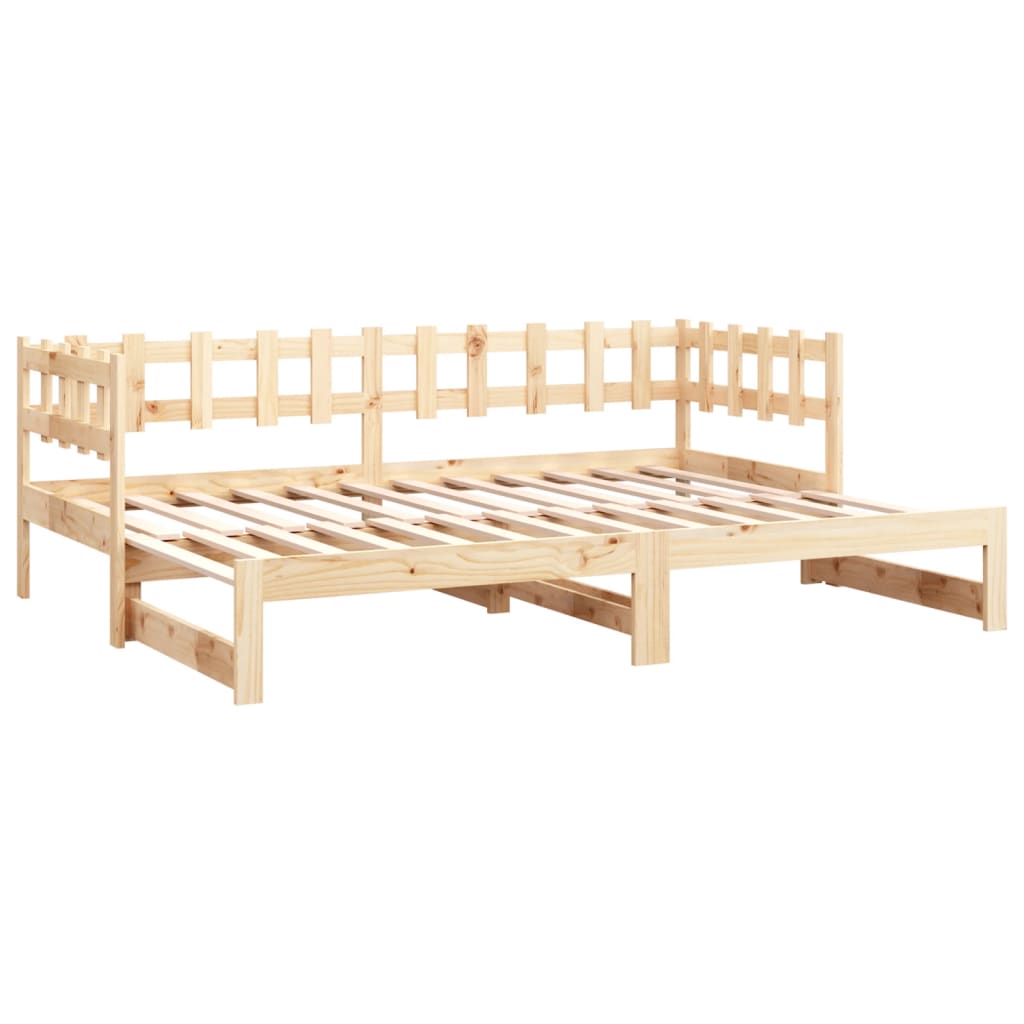 Dnevni ležaj na izvlačenje 2x (80 x 200) cm od masivne borovine