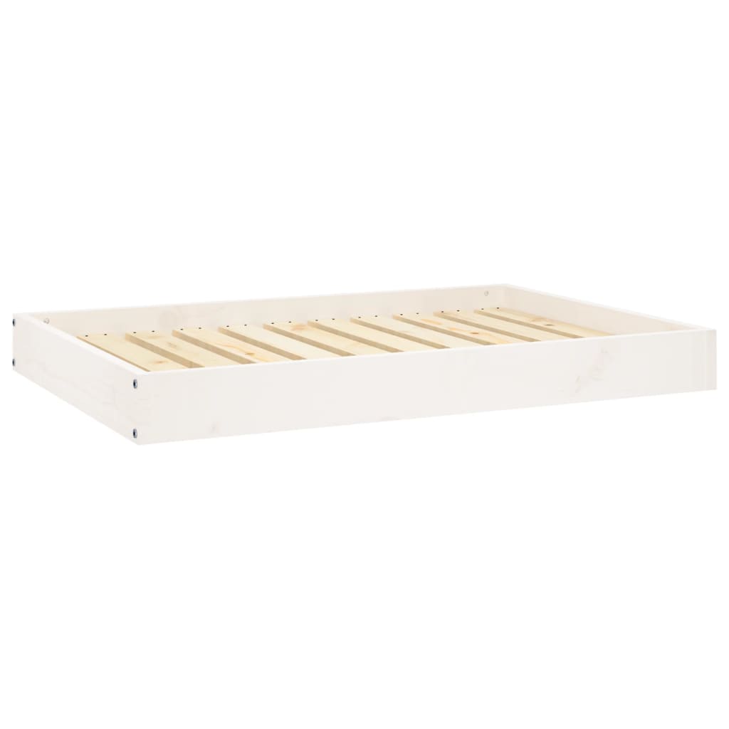 Krevet za pse bijeli 91,5 x 64 x 9 cm od masivne borovine
