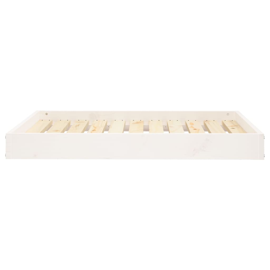 Krevet za pse bijeli 91,5 x 64 x 9 cm od masivne borovine