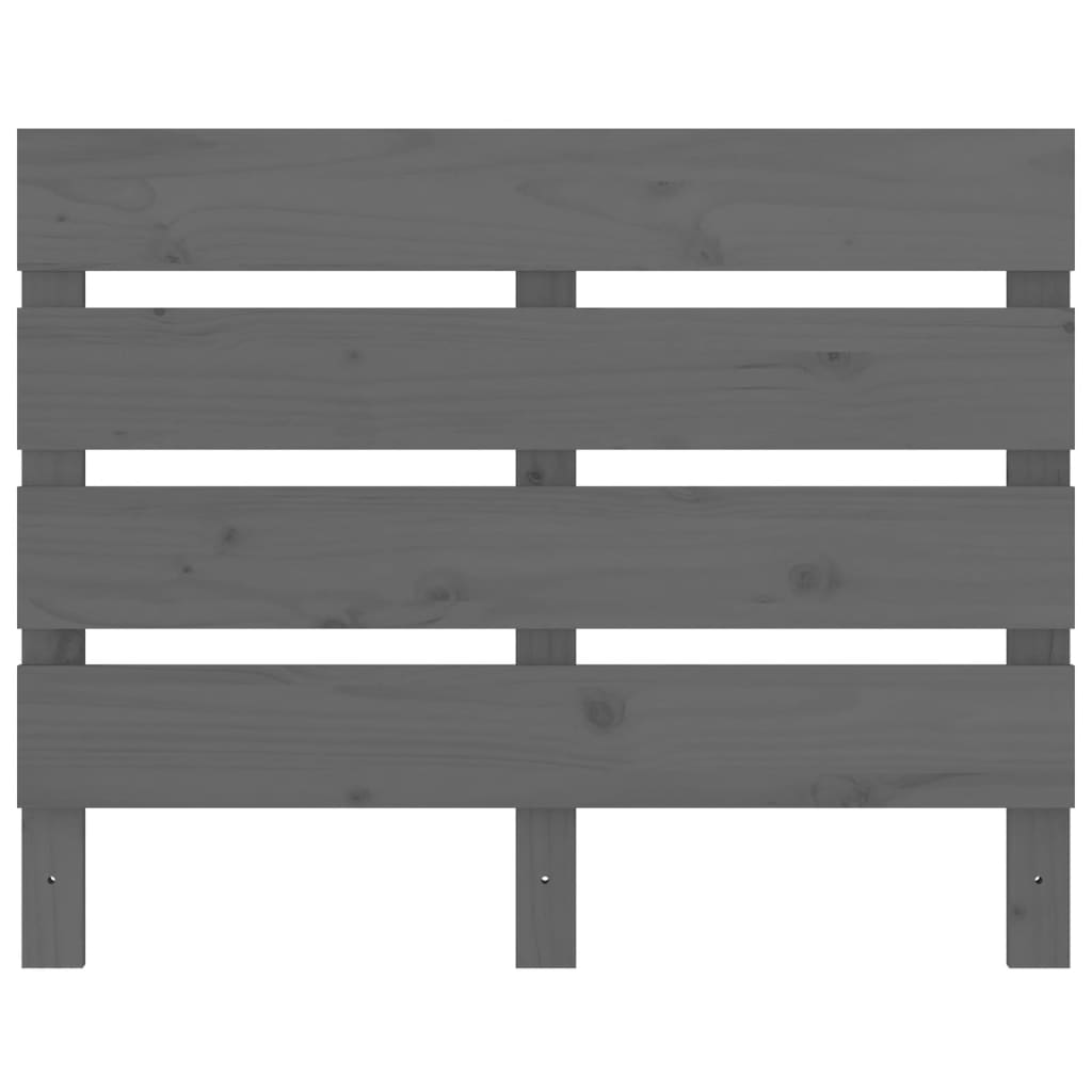 Uzglavlje sivo 100 x 3 x 80 cm od masivne borovine