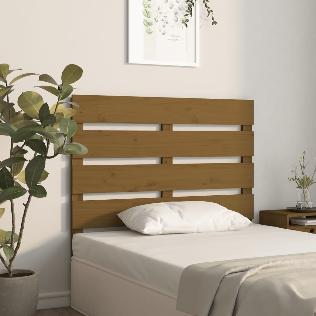Uzglavlje smeđa boja meda 100 x 3 x 80 cm od masivne borovine