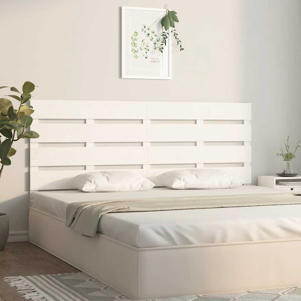 Uzglavlje bijelo 180 x 3 x 80 cm od masivne borovine