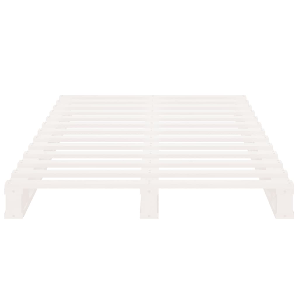 Krevet od paleta bijeli 90 x 200 cm od masivne borovine