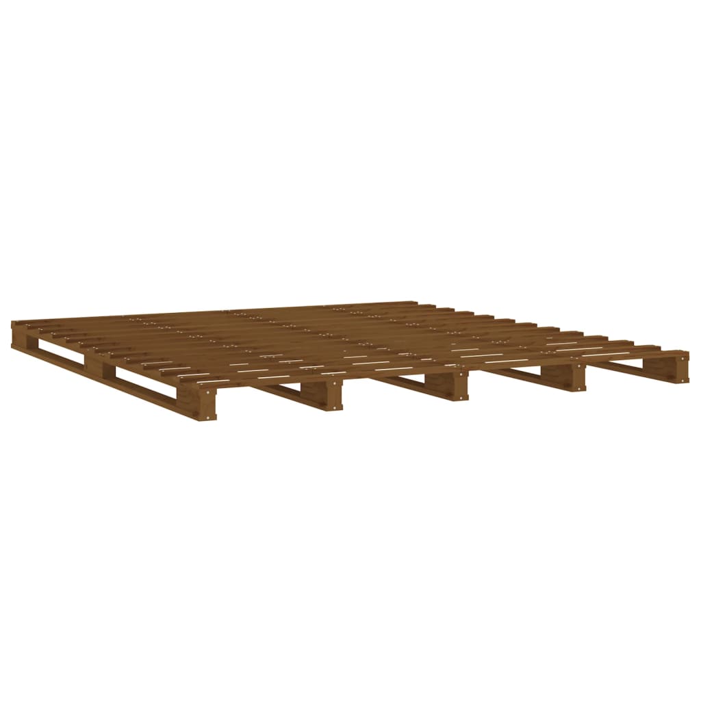 Krevet od paleta boja meda 120 x 200 cm od masivne borovine