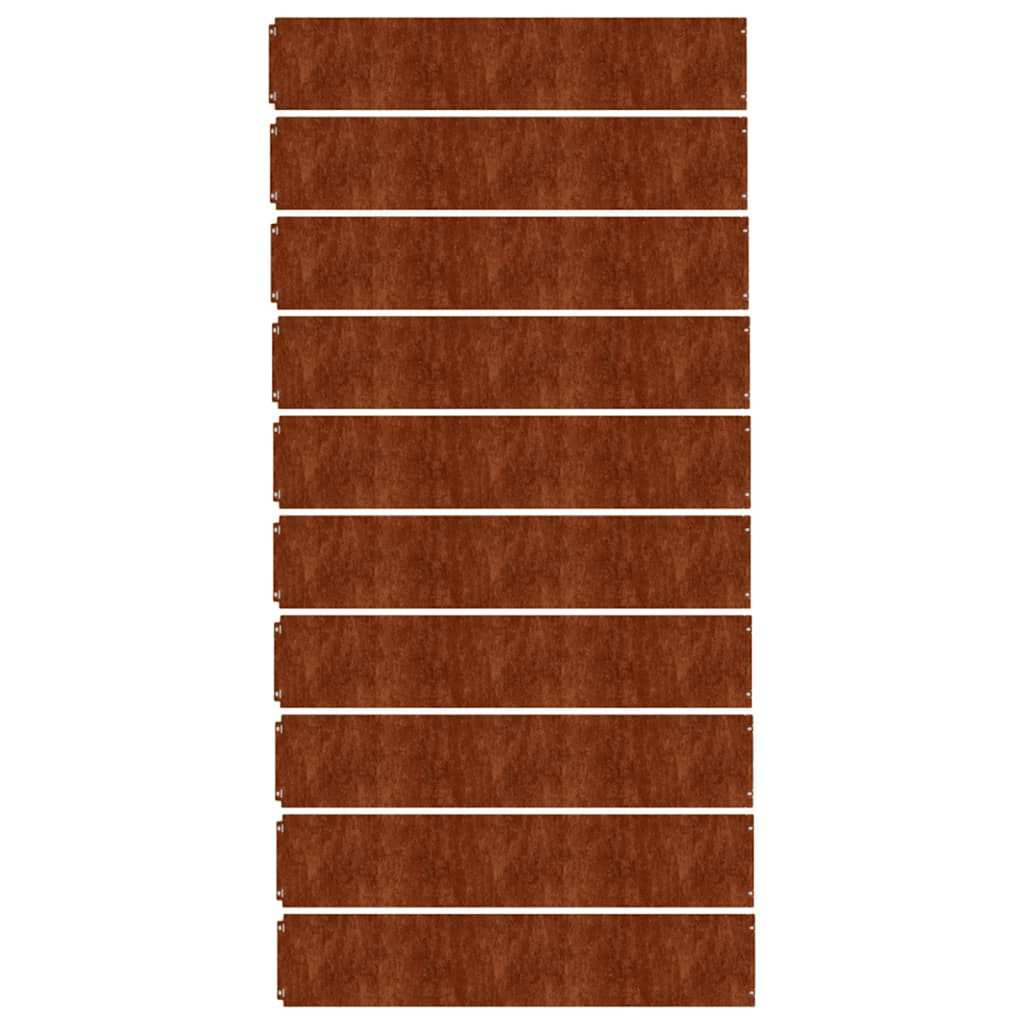 Rubnjaci za travnjak 10 kom fleksibilni 20x103 cm čelik COR-TEN