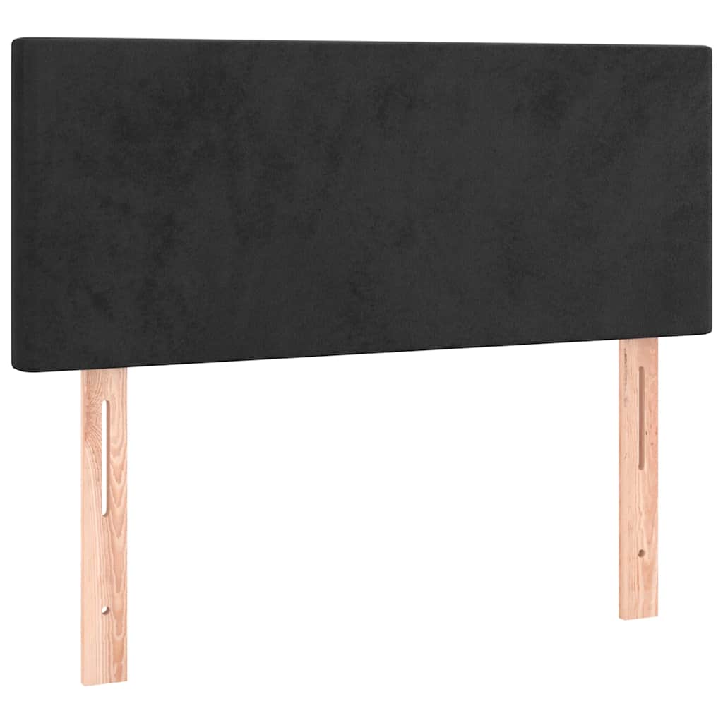 Uzglavlje crno 80 x 5 x 78/88 cm baršunasto