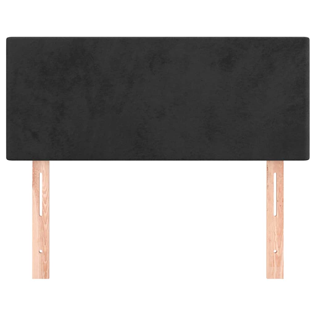 Uzglavlje crno 80 x 5 x 78/88 cm baršunasto