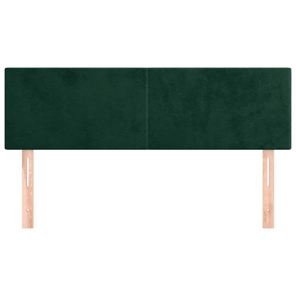 Uzglavlja tamnozelena 144x5x78/88 cm baršunasta