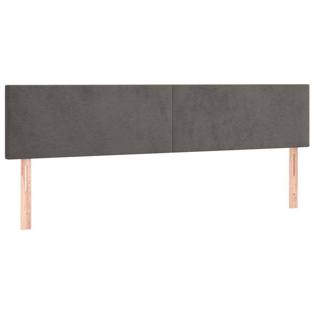 Uzglavlja tamnosiva 180x5x78/88 cm baršunasta