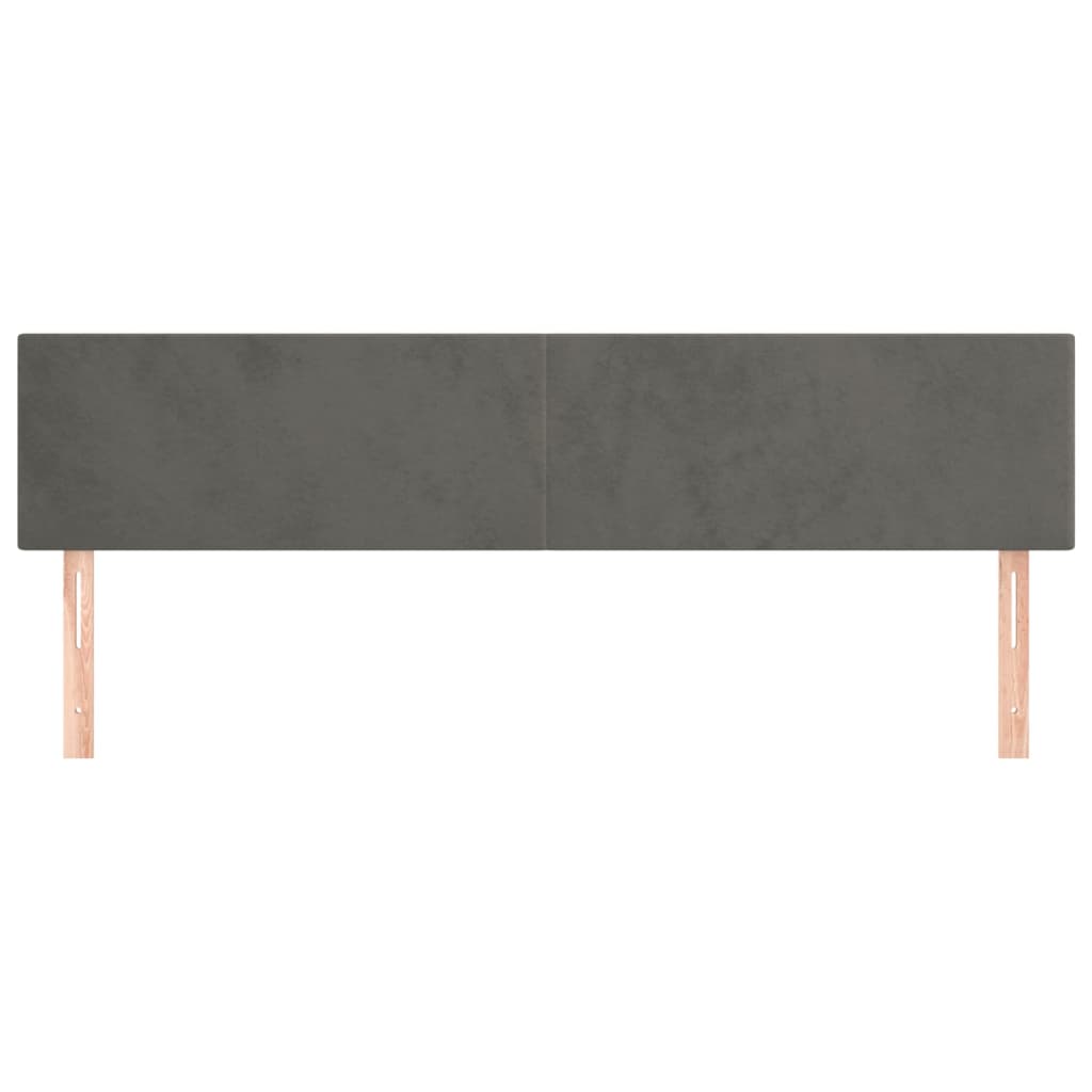 Uzglavlja tamnosiva 200x5x78/88 cm baršunasta