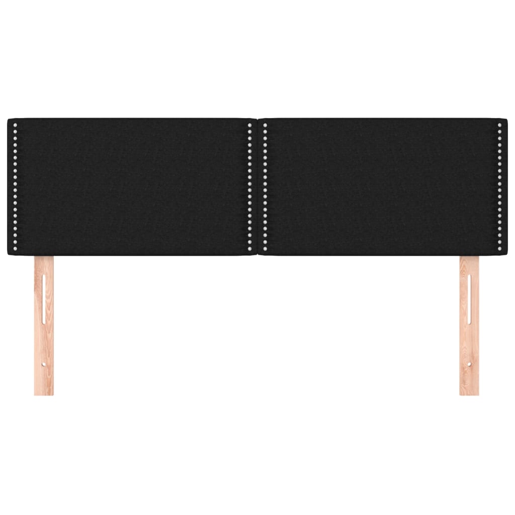 Uzglavlja crna 144x5x78/88 cm od tkanine