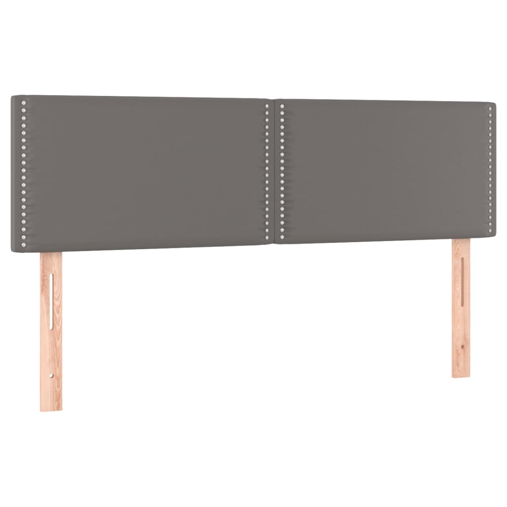Uzglavlja siva 144x5x78/88 cm od umjetne kože