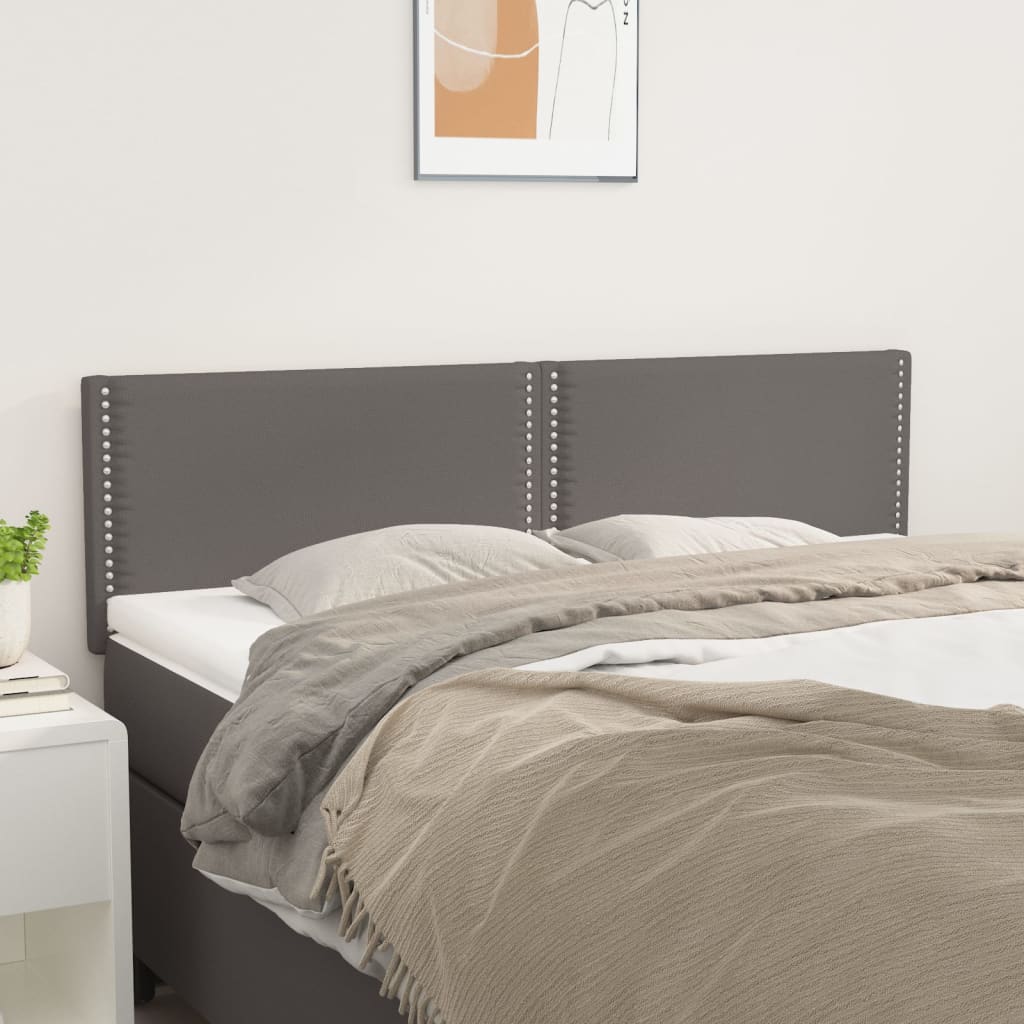Uzglavlja siva 144x5x78/88 cm od umjetne kože