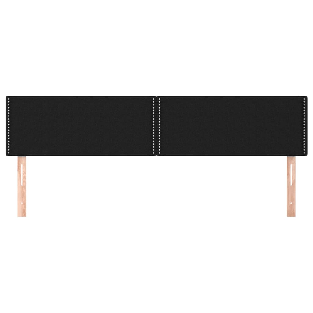 Uzglavlja crna 180x5x78/88 cm od tkanine