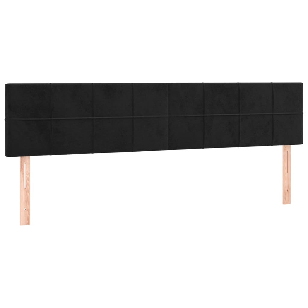 Uzglavlja crna 160x5x78/88 cm baršunasta