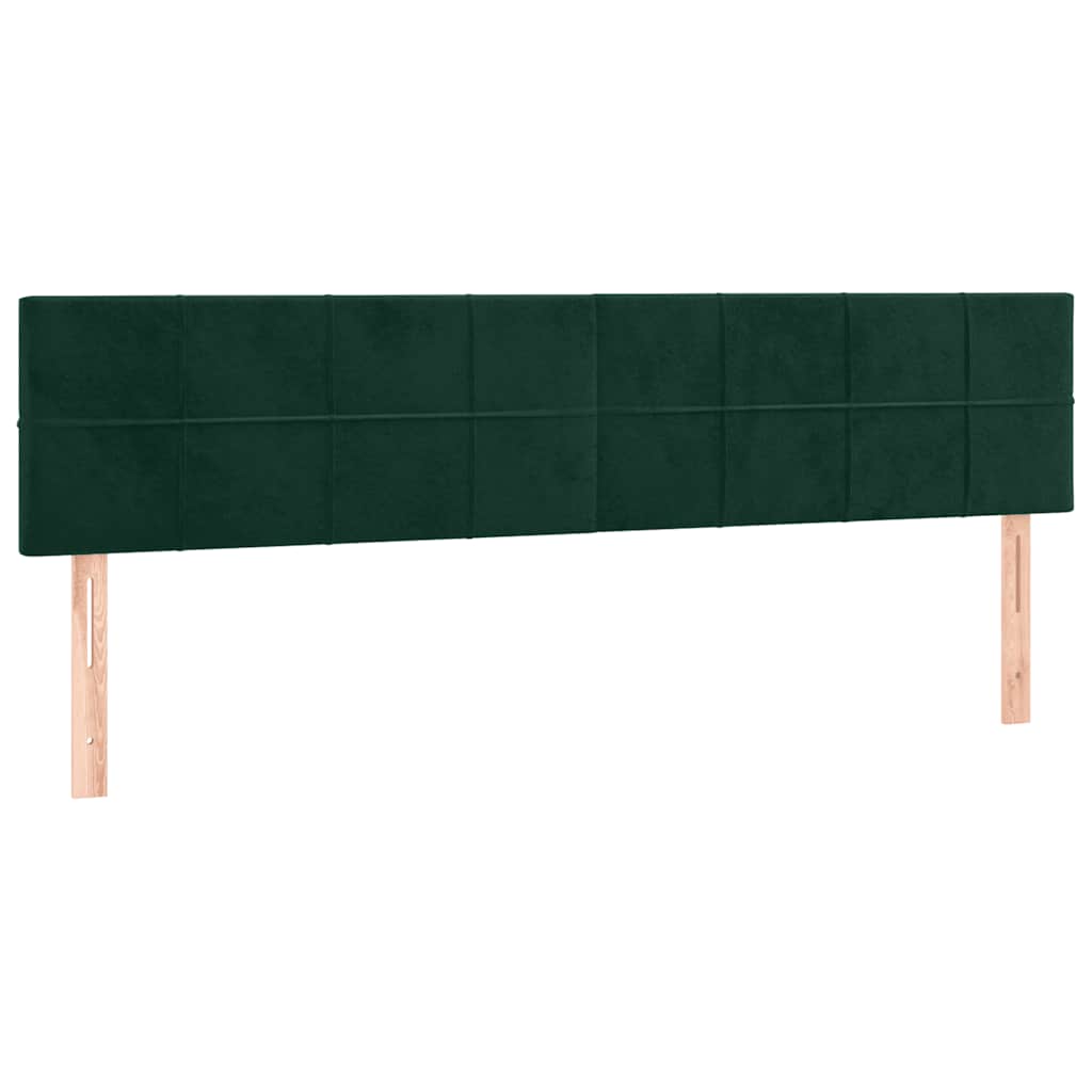 Uzglavlja tamnozelena 160x5x78/88 cm baršunasta