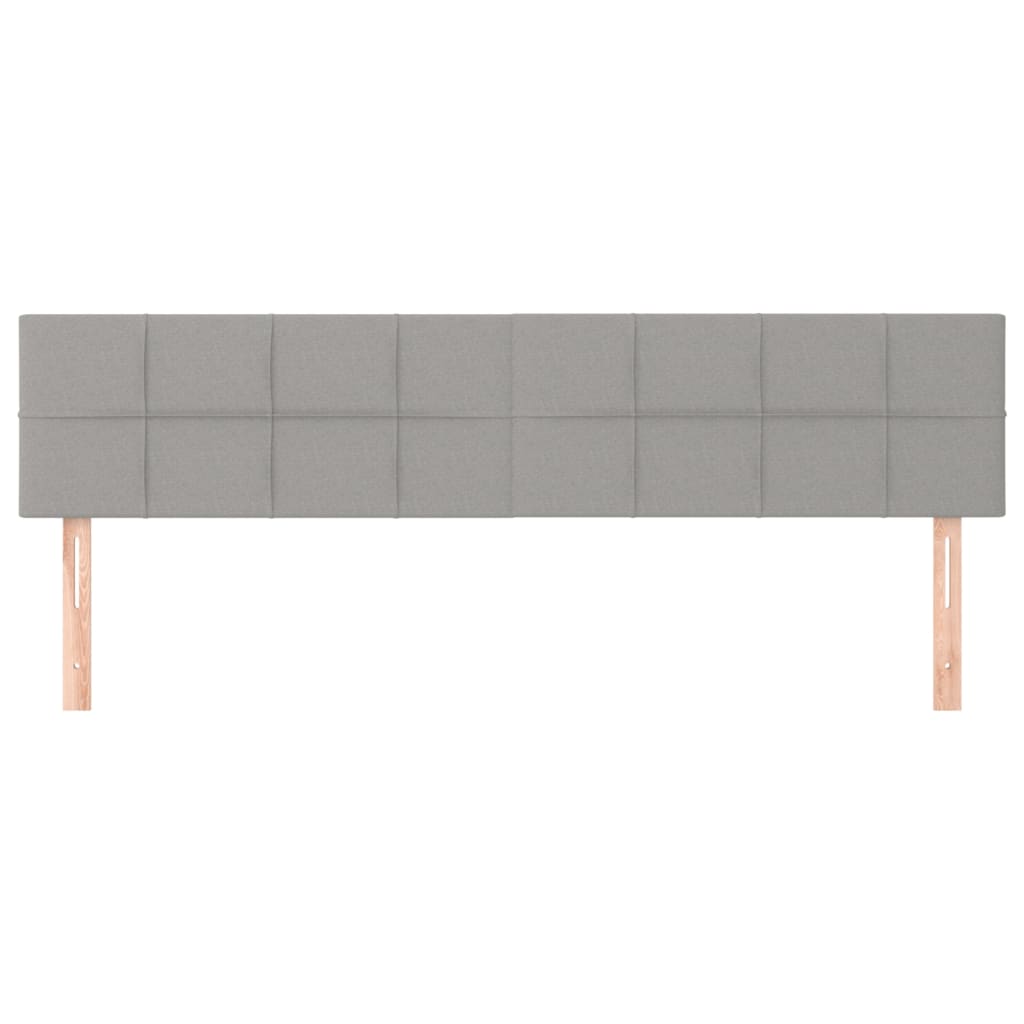 Uzglavlja svjetlosiva 200x5x78/88 cm od tkanine