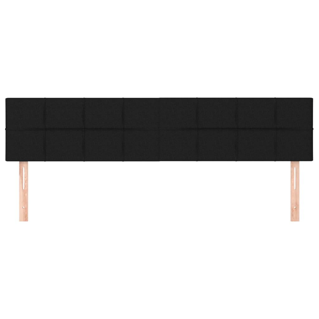 Uzglavlja crna 200x5x78/88 cm od tkanine