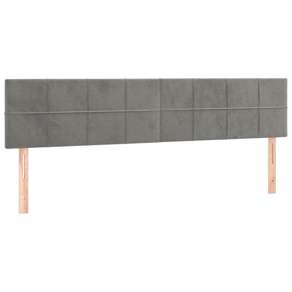 Uzglavlja svjetlosiva 200x5x78/88 cm baršunasta