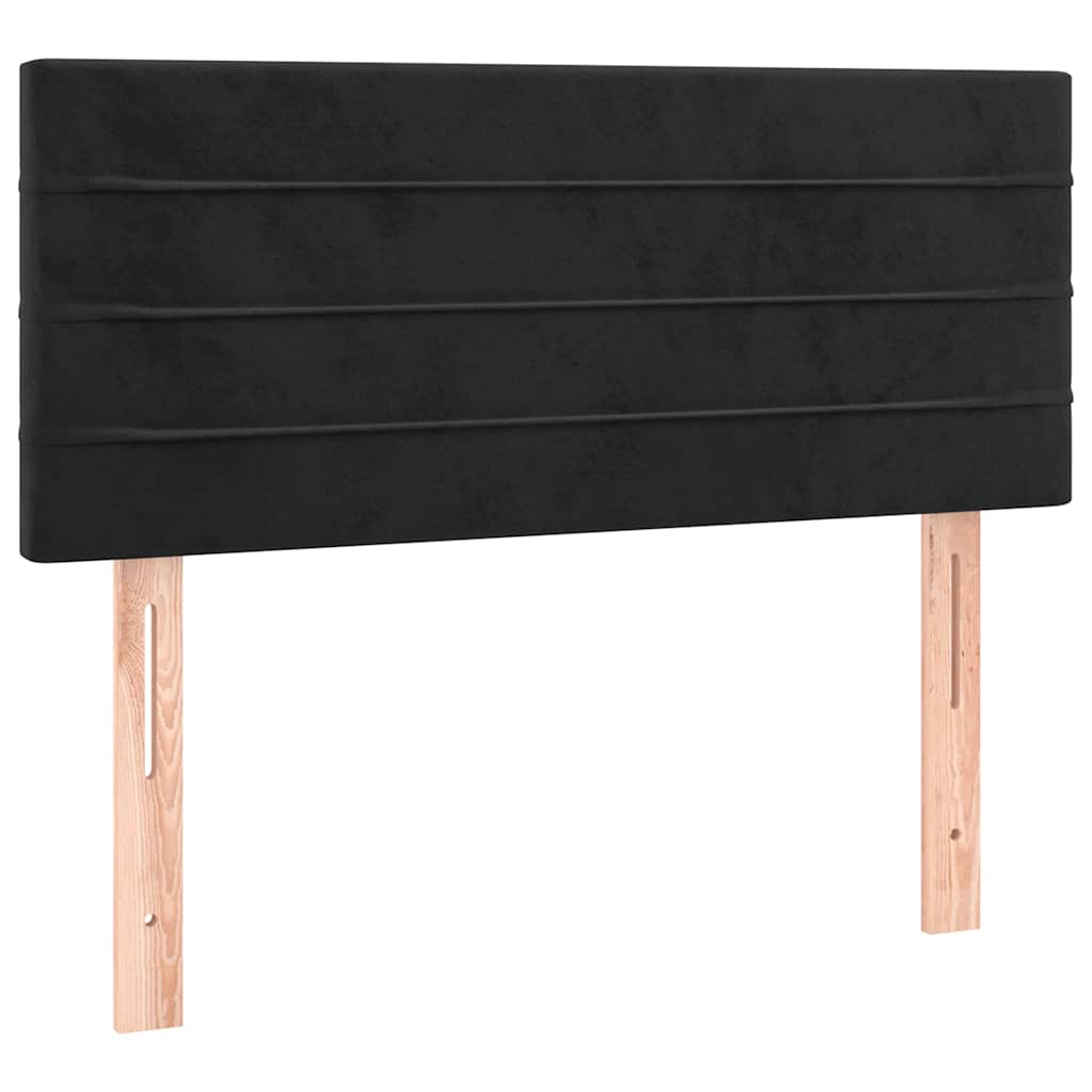 Uzglavlje crno 80 x 5 x 78/88 cm baršunasto