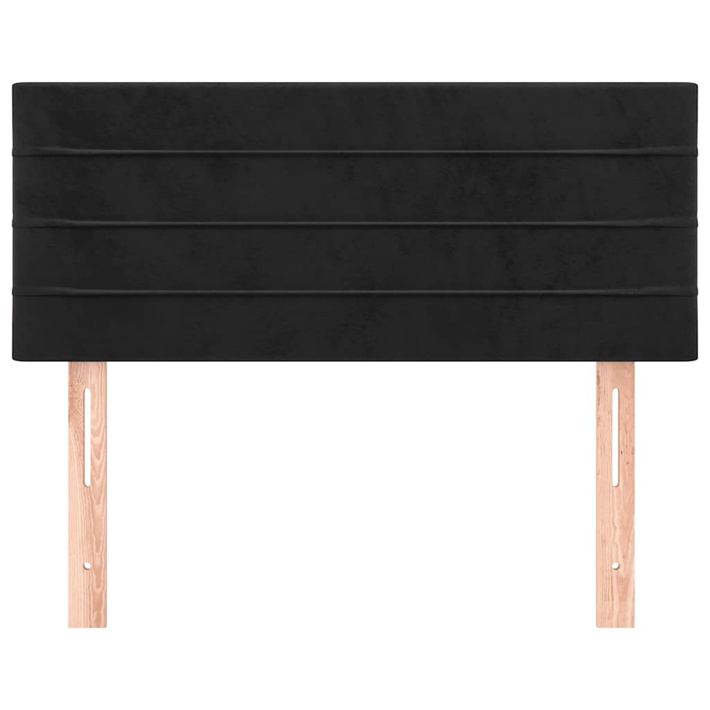 Uzglavlje crno 80 x 5 x 78/88 cm baršunasto