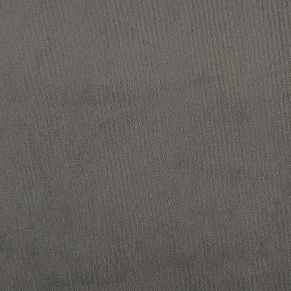 Uzglavlje tamnosivo 100x5x78/88 cm baršunasto