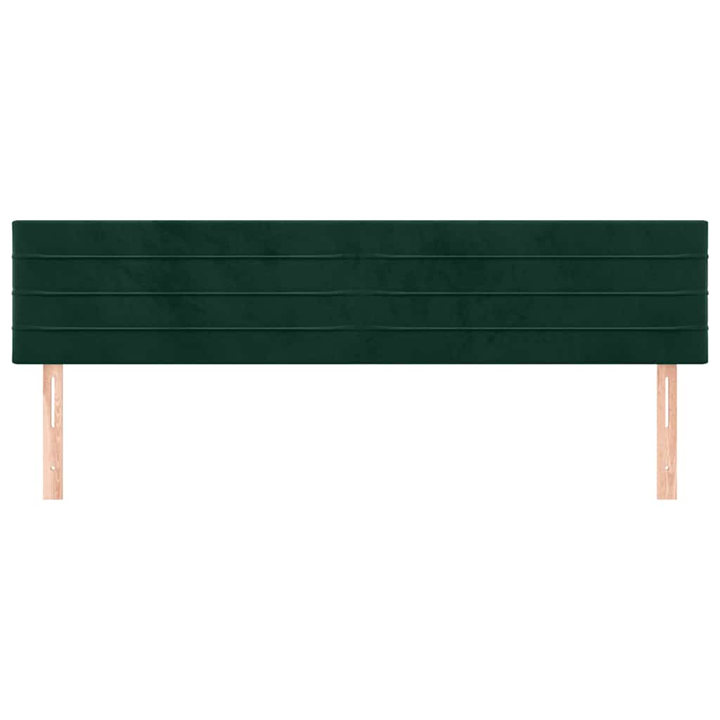 Uzglavlja tamnozelena 180x5x78/88 cm baršunasta