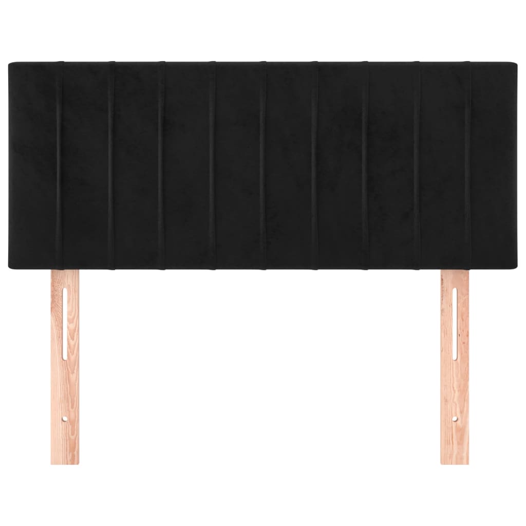 Uzglavlje crno 80 x 5 x 78/88 cm baršunasto