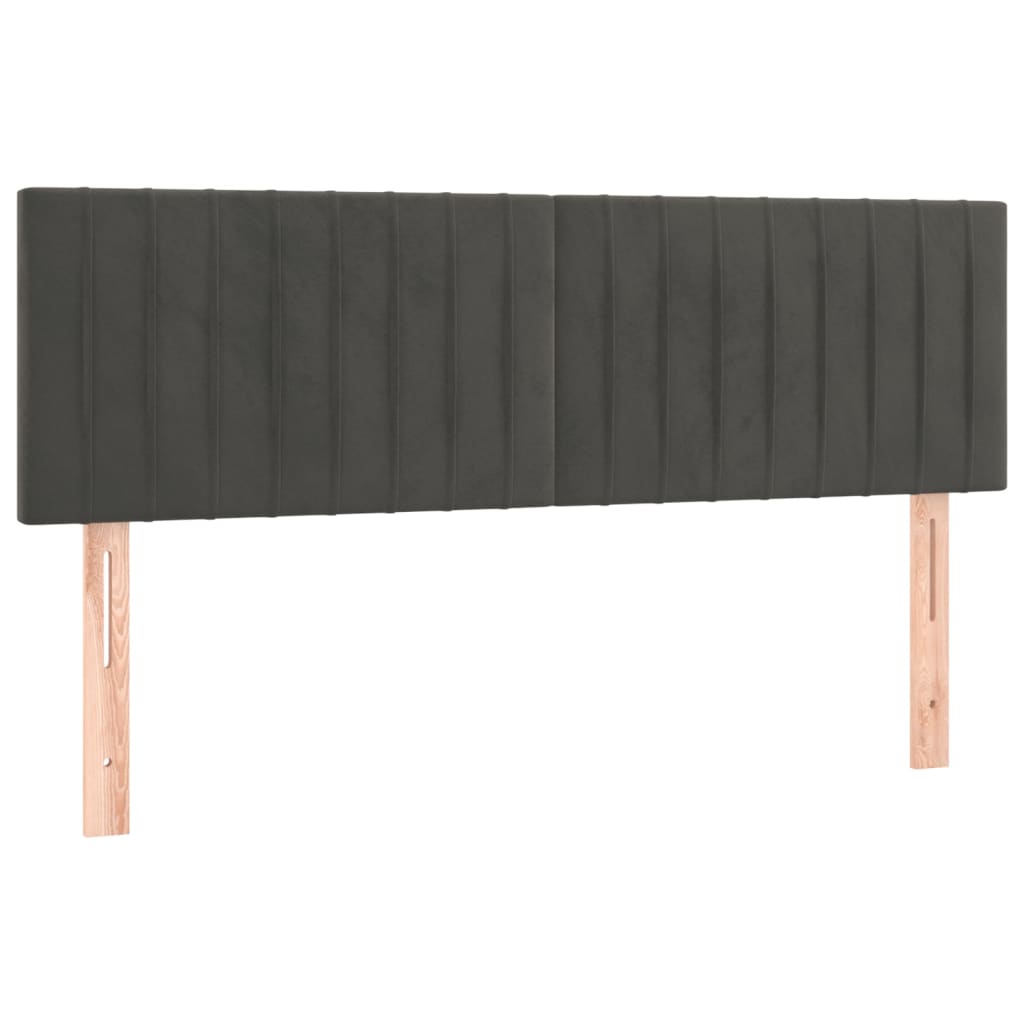Uzglavlja tamnosiva 144x5x78/88 cm baršunasta