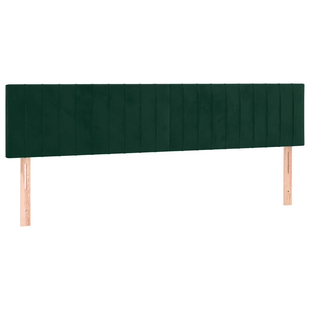 Uzglavlja tamnozelena 160x5x78/88 cm baršunasta
