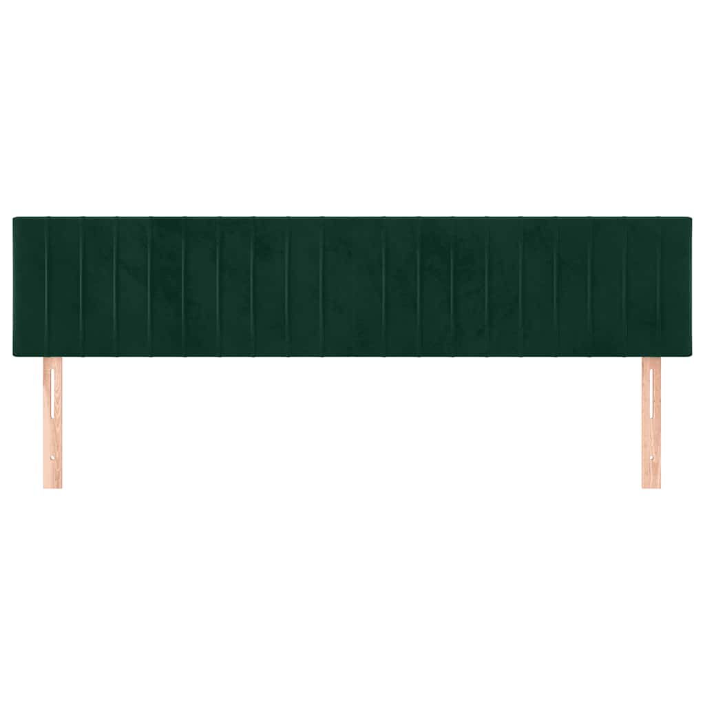 Uzglavlja tamnozelena 160x5x78/88 cm baršunasta