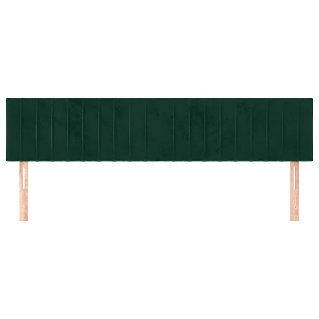 Uzglavlja tamnozelena 200x5x78/88 cm baršunasta