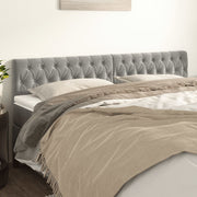 Uzglavlja svjetlosiva 180x7x78/88 cm baršunasta