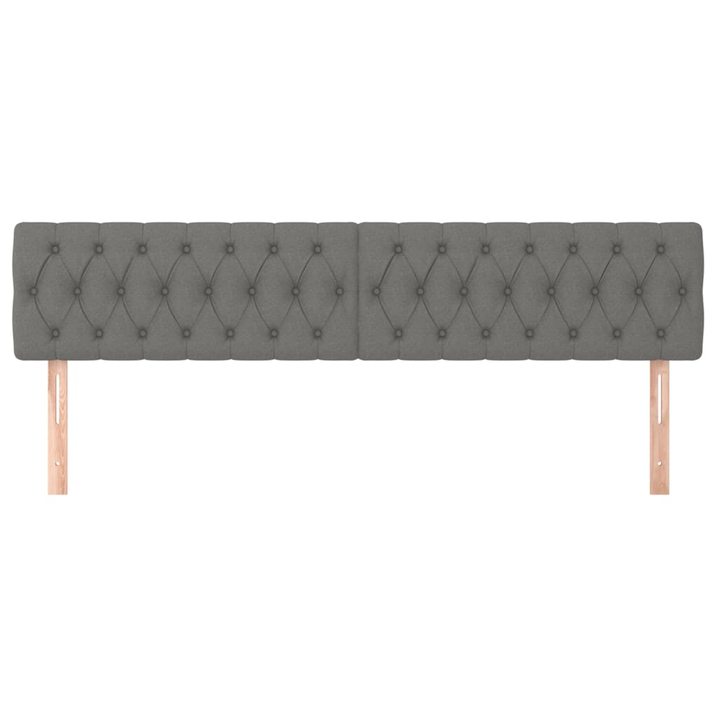Uzglavlja tamnosiva 200x7x78/88 cm od tkanine