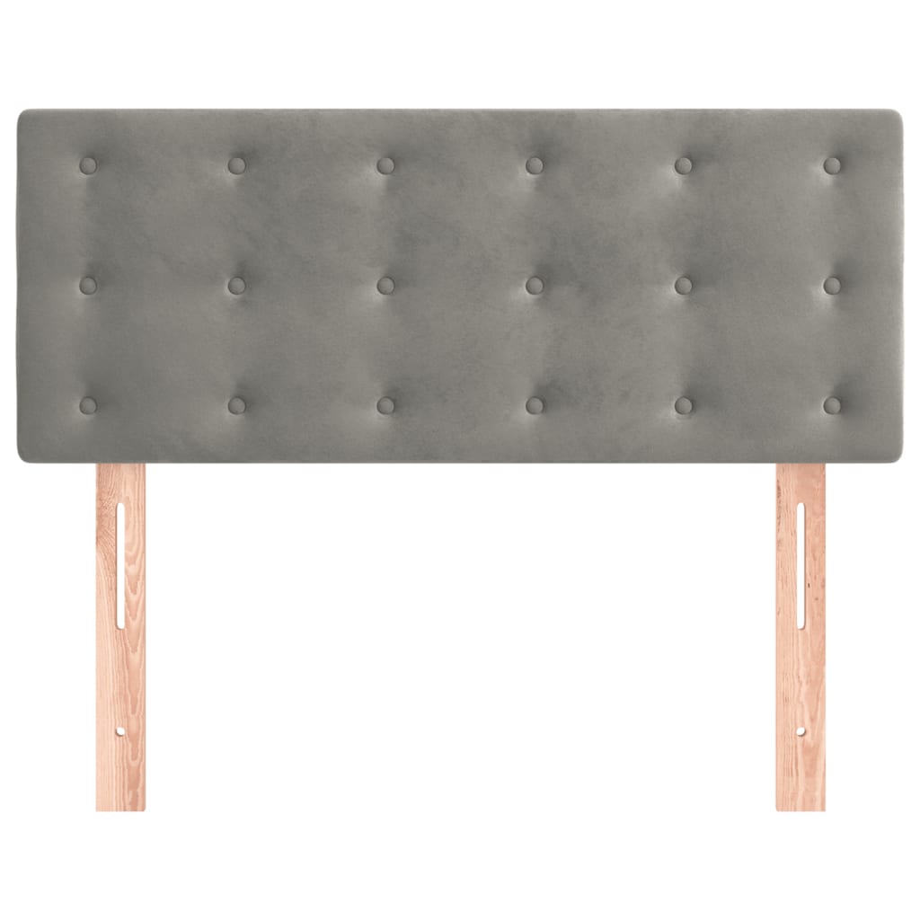 Uzglavlje svjetlosivo 100x5x78/88 cm baršunasto