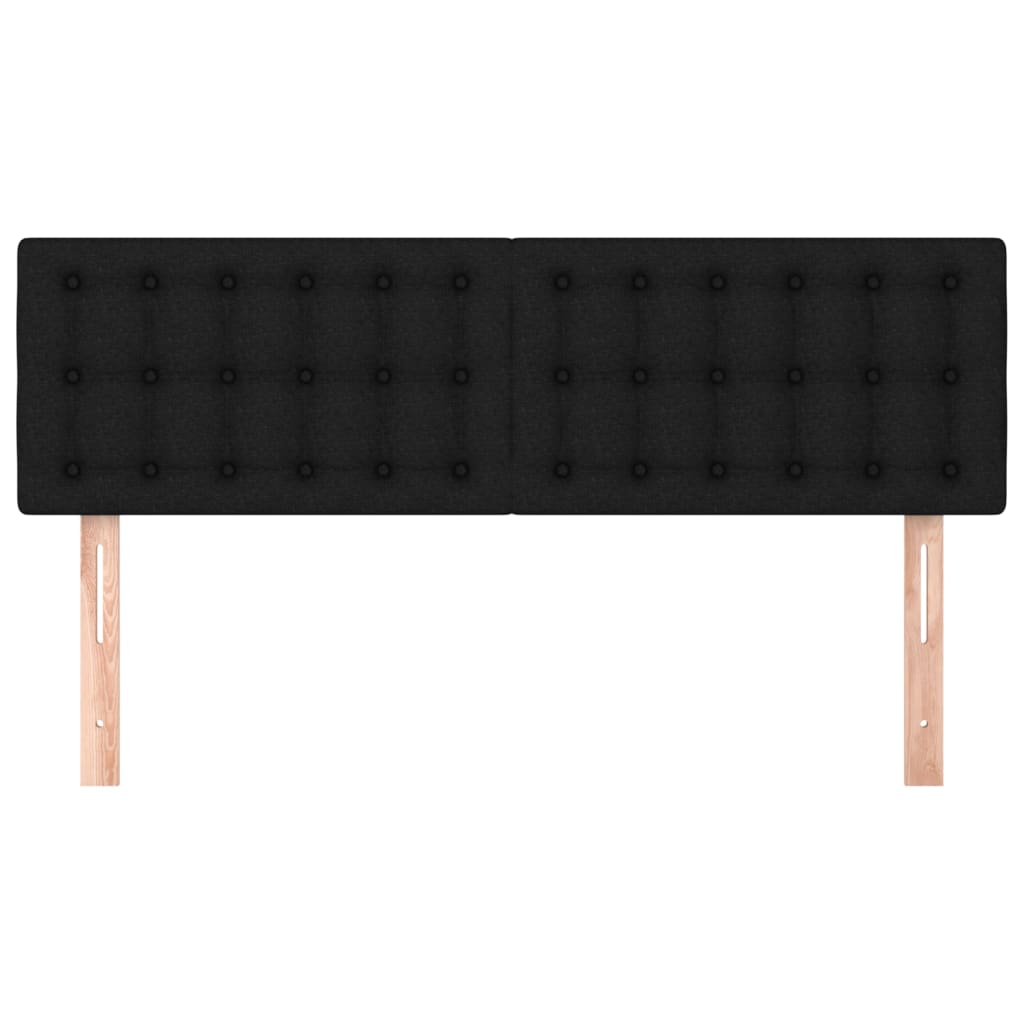 Uzglavlja crna 144x5x78/88 cm od tkanine