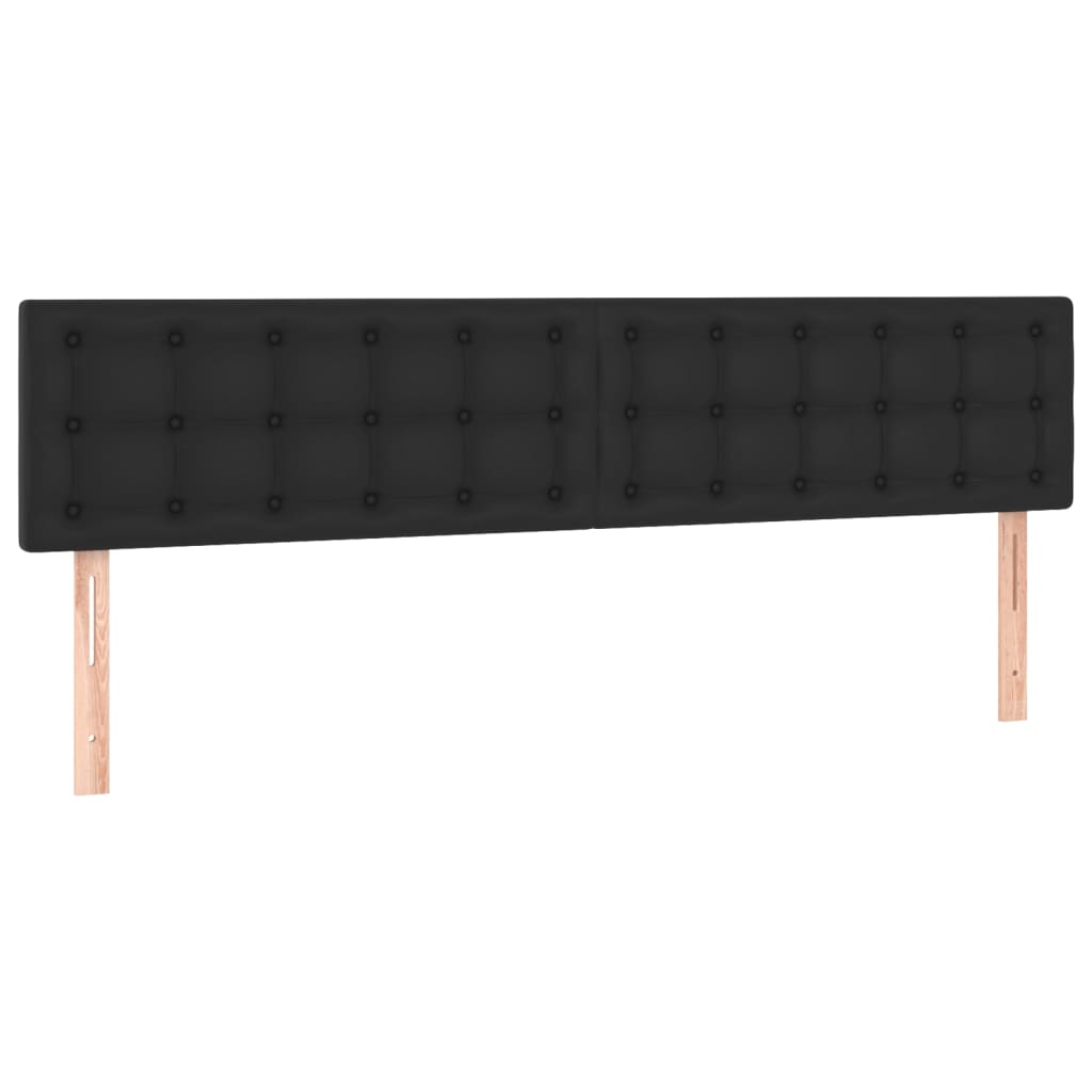 Uzglavlja crna 160x5x78/88 cm od umjetne kože